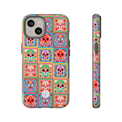 Colorful Sugar Skull Pattern Tough Phone Case