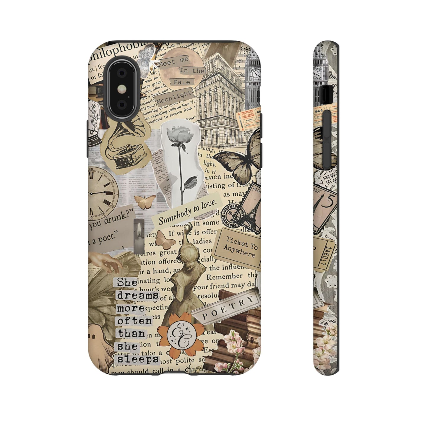 Library Romance Collage Tough Phone Case