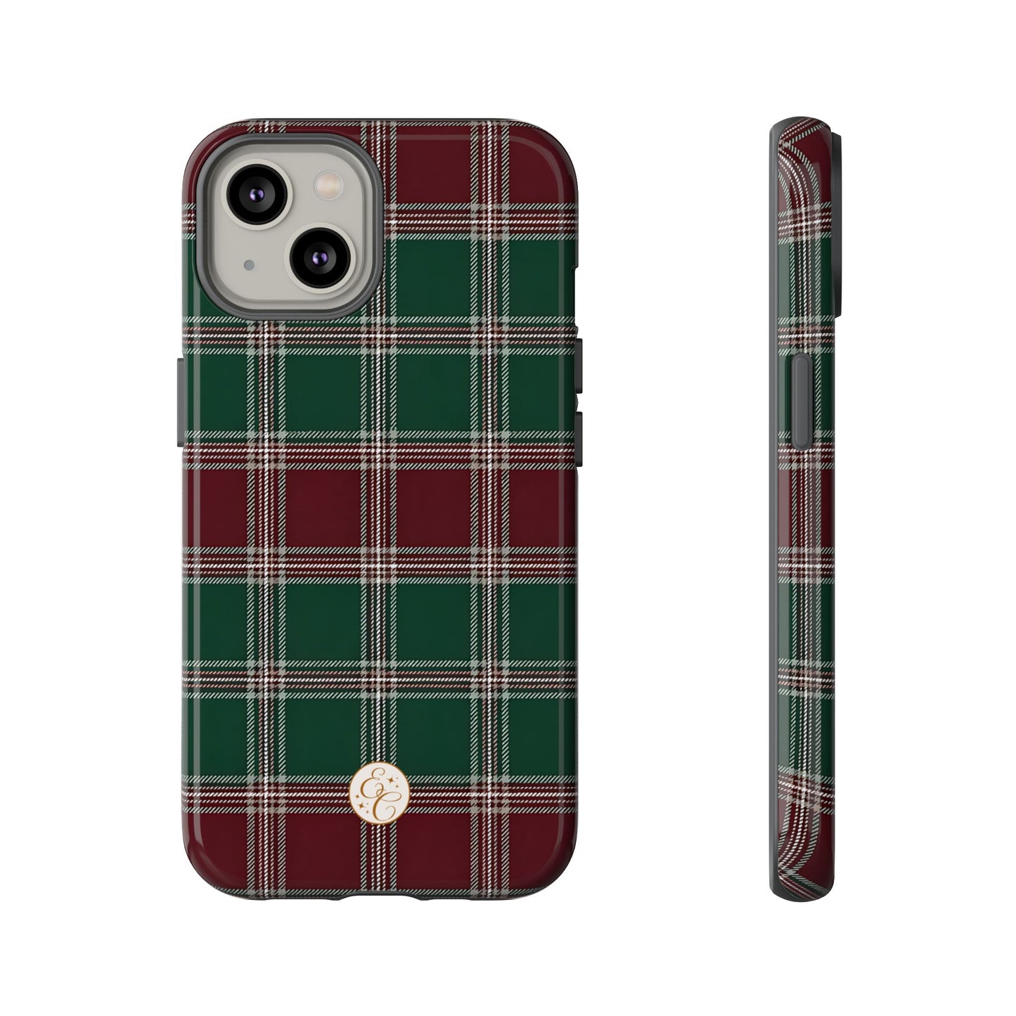 Green & Burgundy Plaid Tough Phone Case