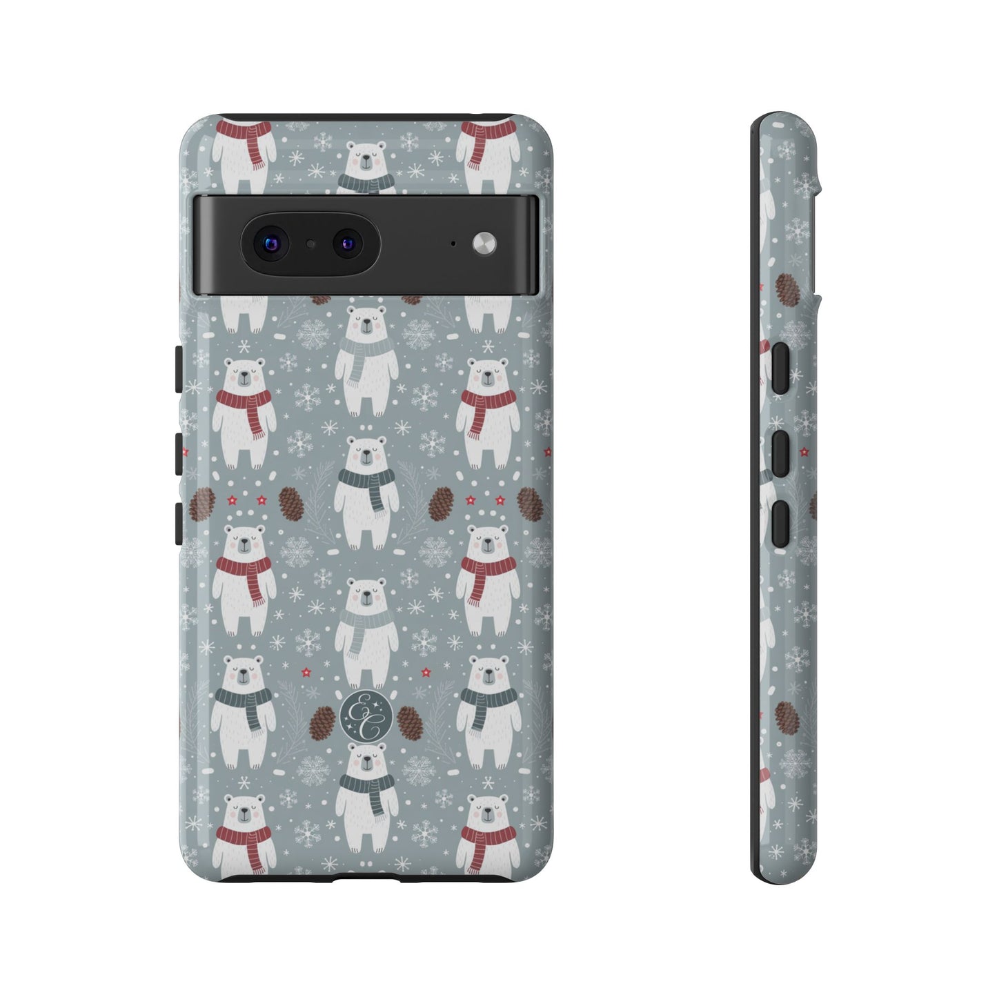 Cute Polar Bear Pattern Tough Phone Case