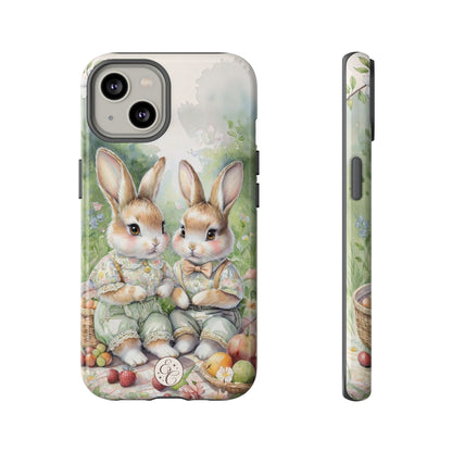 Vintage Bunny Picnic Tough Phone Case