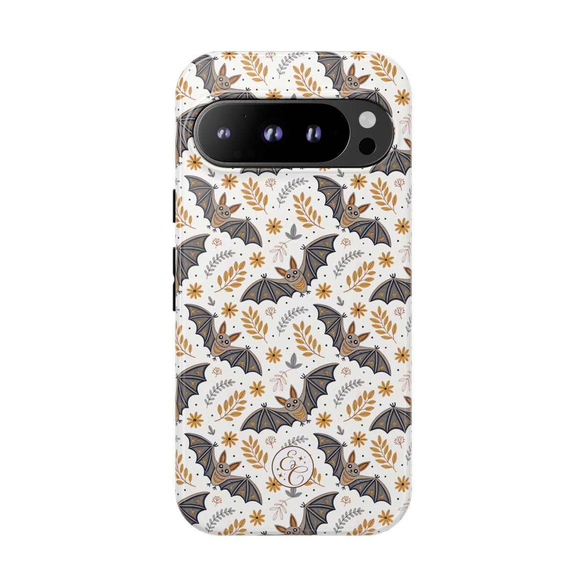 Boho Bat Pattern Halloween Phone Case