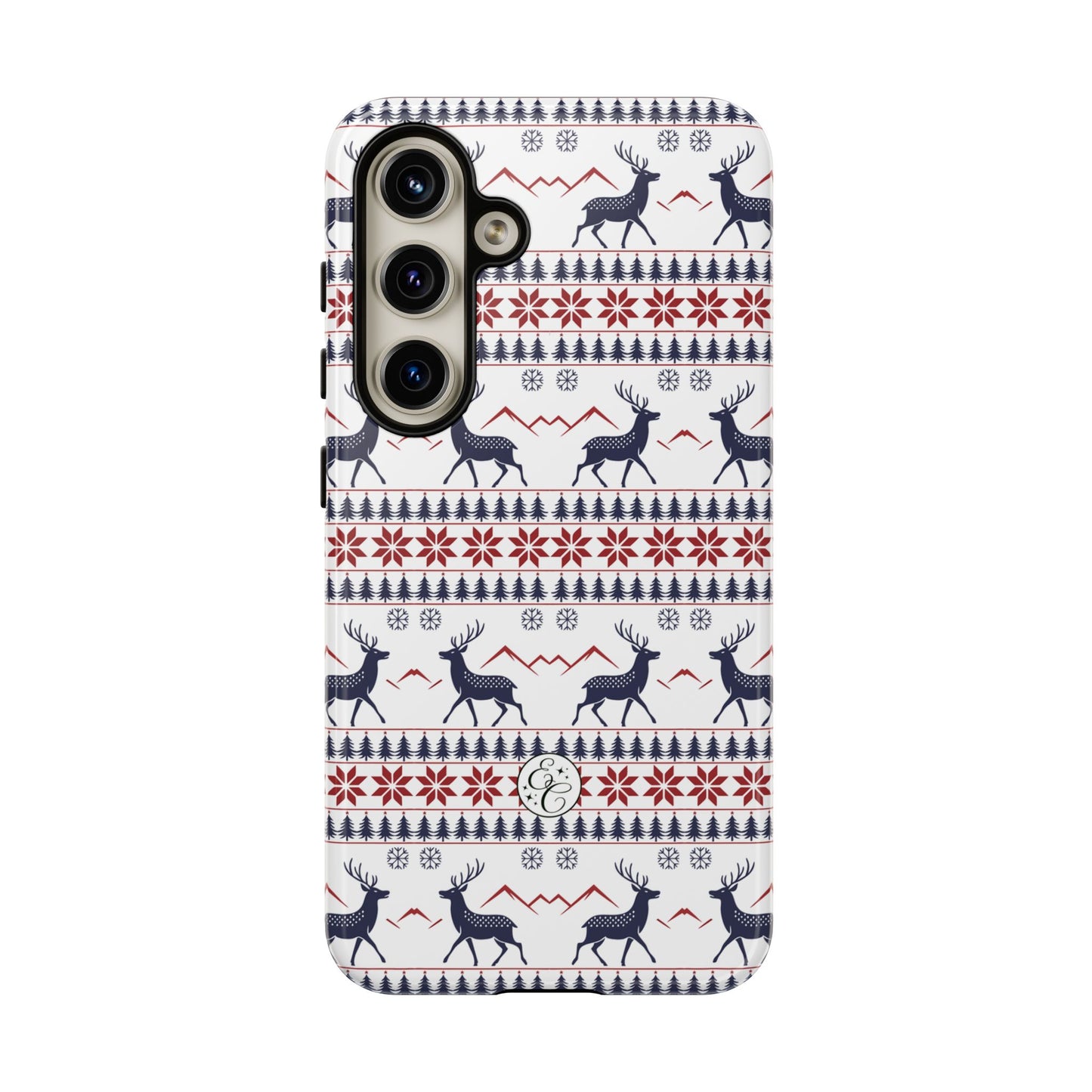 Christmas Reindeer Pattern Tough Phone Case