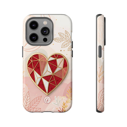 Geometric Heart Tough Phone Case