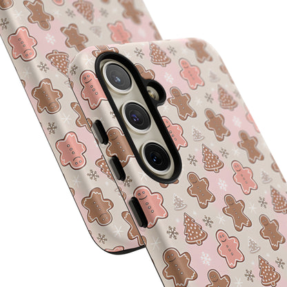 Gingerbread Men & Xmas Tree Pattern Tough Phone Case