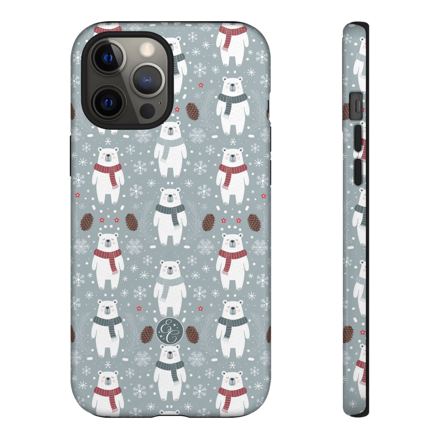 Cute Polar Bear Pattern Tough Phone Case