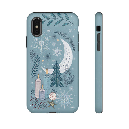 Winter Moon & Candles Tough Phone Case