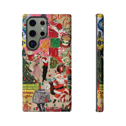 Vintage Christmas Collage Tough Phone Case