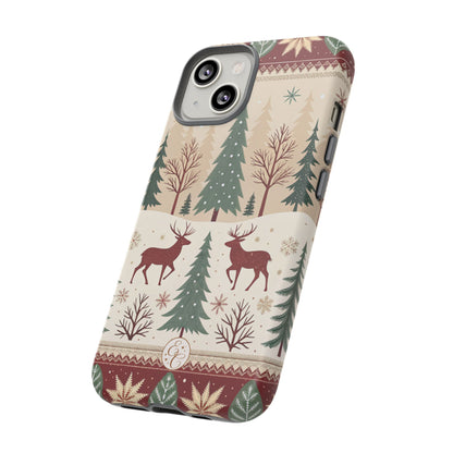 Vintage Christmas Reindeer Tough Phone Case