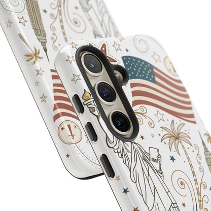 USA Landmarks Boho Doodle Tough Phone Case