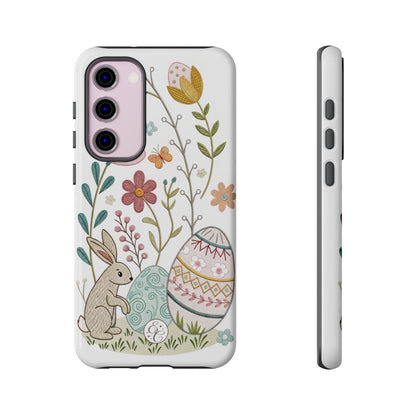 Bunny & Easter Egg Floral Tough Phone Case