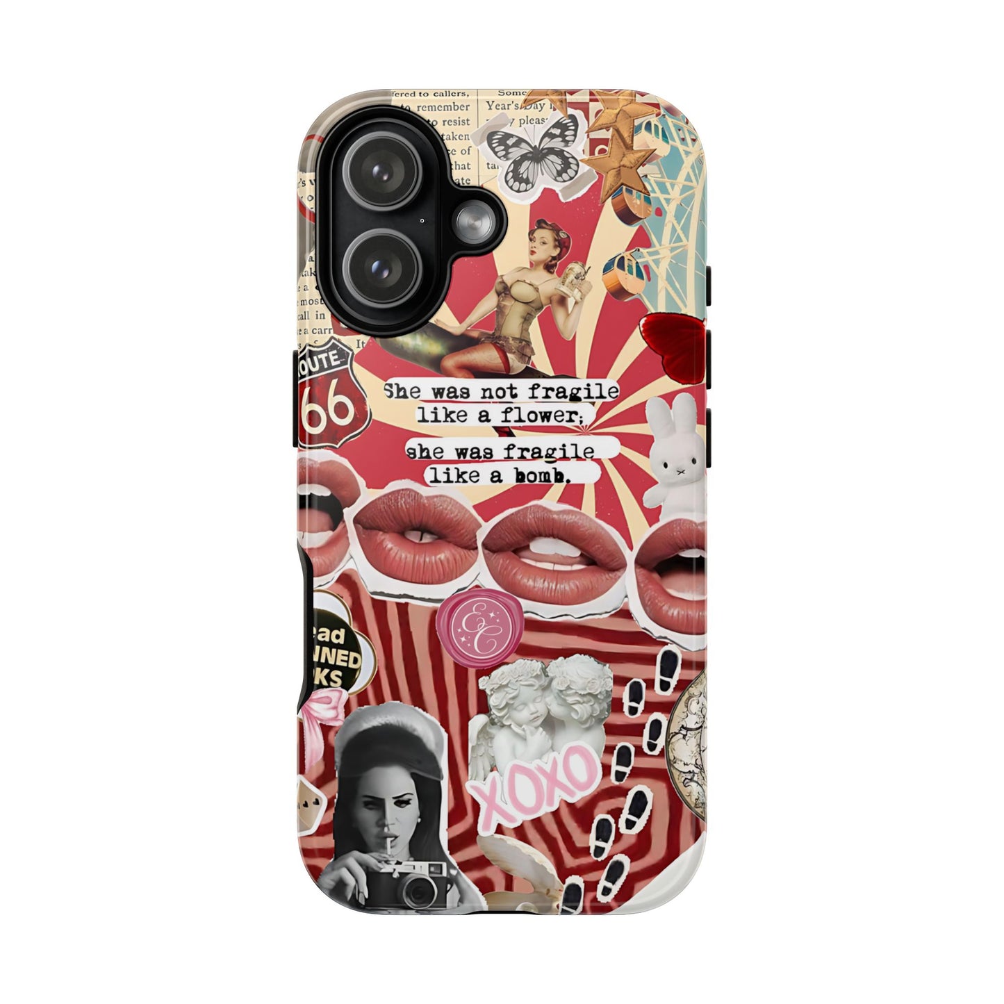 Retro Feminist Collage Tough Phone Case