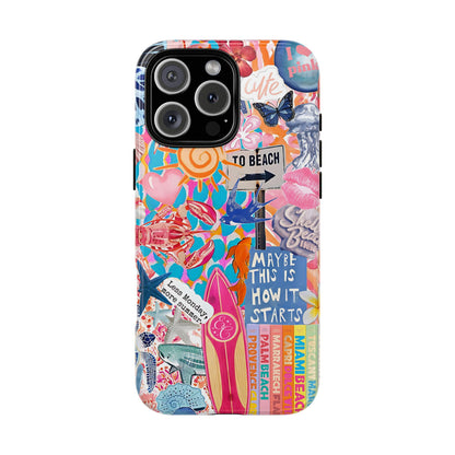 Colorful Beach Collage Tough Phone Case