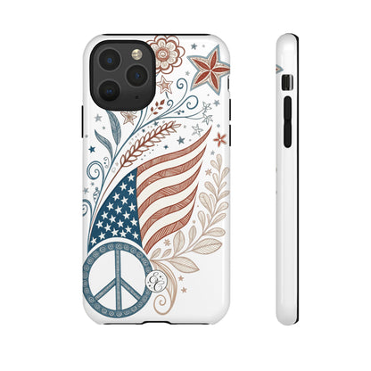 Boho American Flag Tough Phone Case