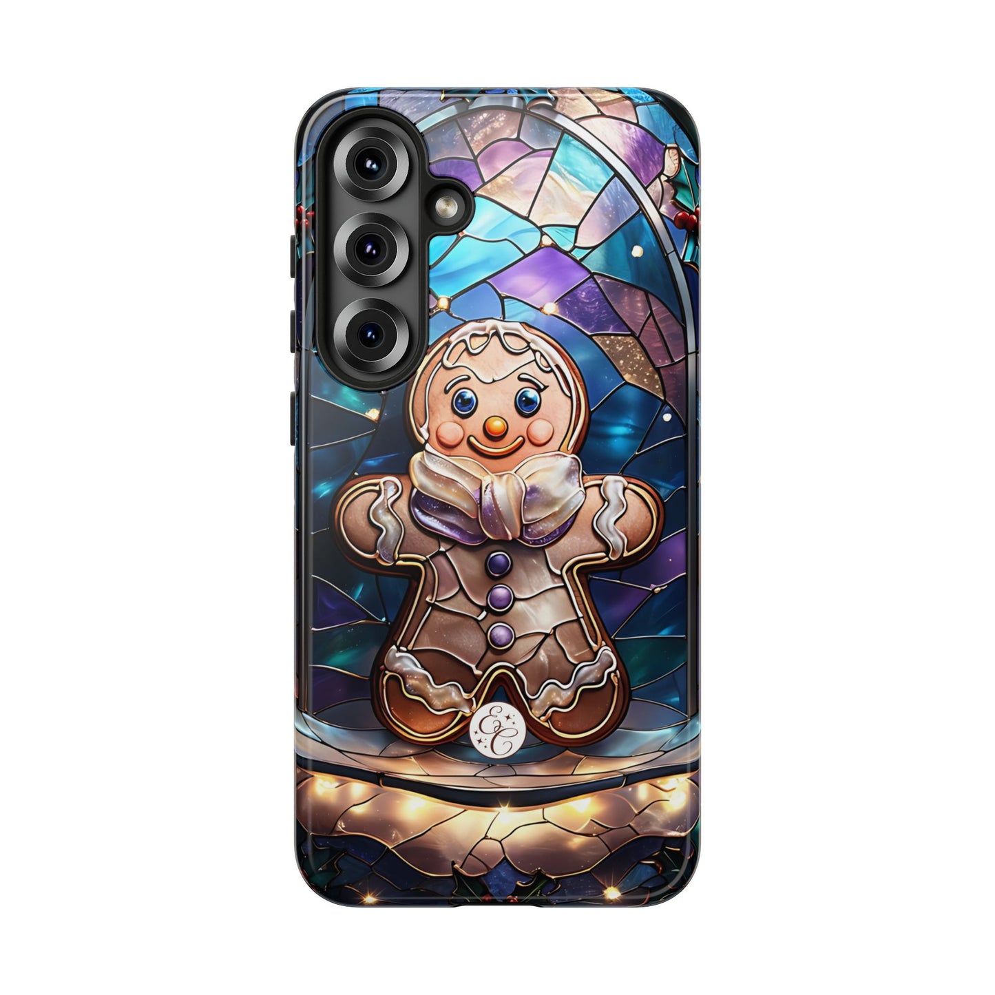 Gingerbread Man Stained Glass Tough Phone Case