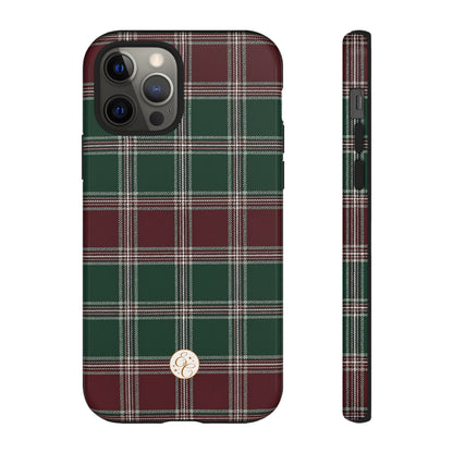 Green & Burgundy Plaid Tough Phone Case