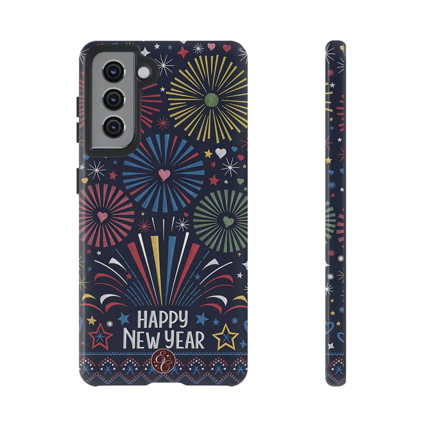 Happy New Year Fireworks Tough Phone Case