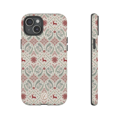Red Reindeer Christmas Pattern Phone Case