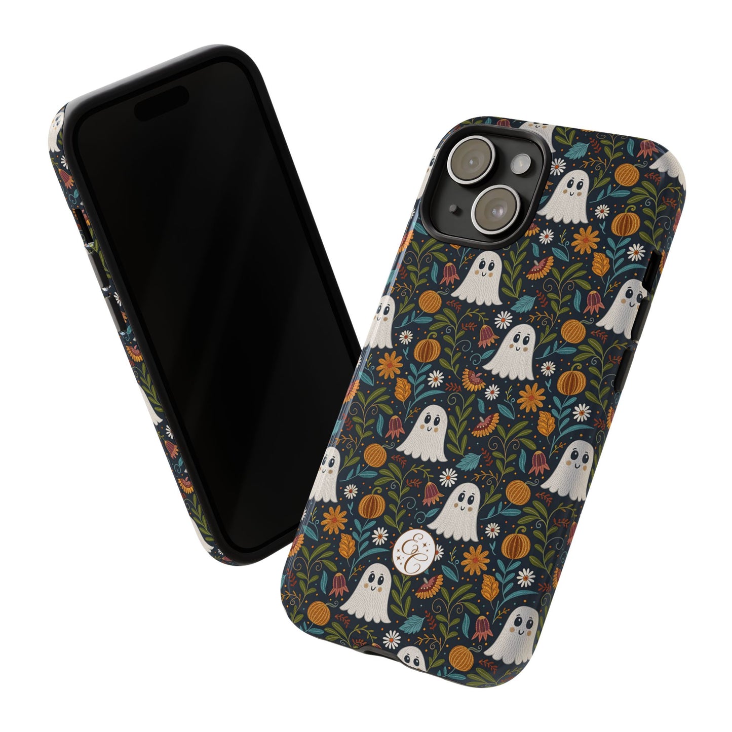 Boho Halloween Ghost Pattern Tough Phone Case