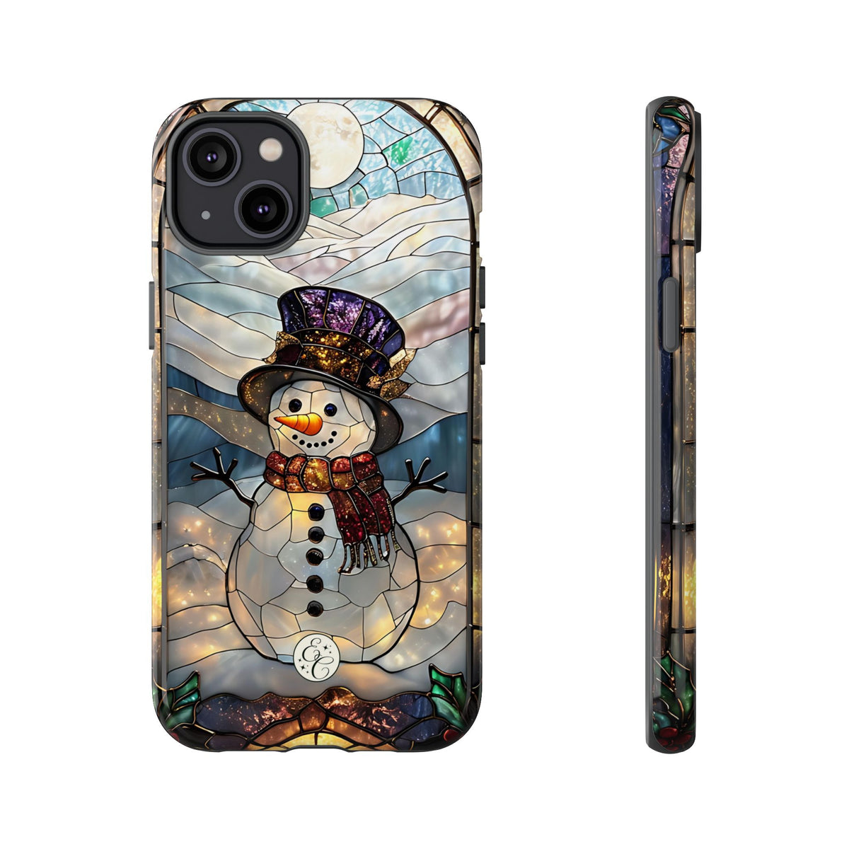 Snowman Stained Glass Phone Case