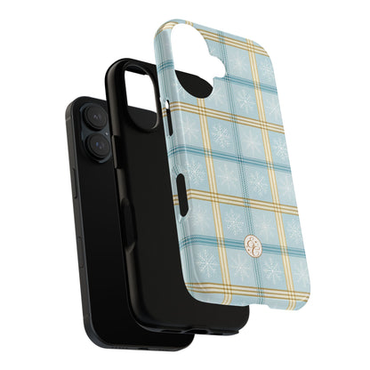 Blue Winter Plaid Tough Phone Case