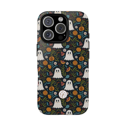 Boho Halloween Ghost Pattern Tough Phone Case