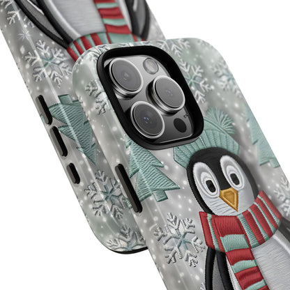 Cute Christmas Penguin Tough Phone Case