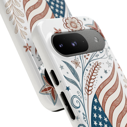 Boho American Flag Tough Phone Case
