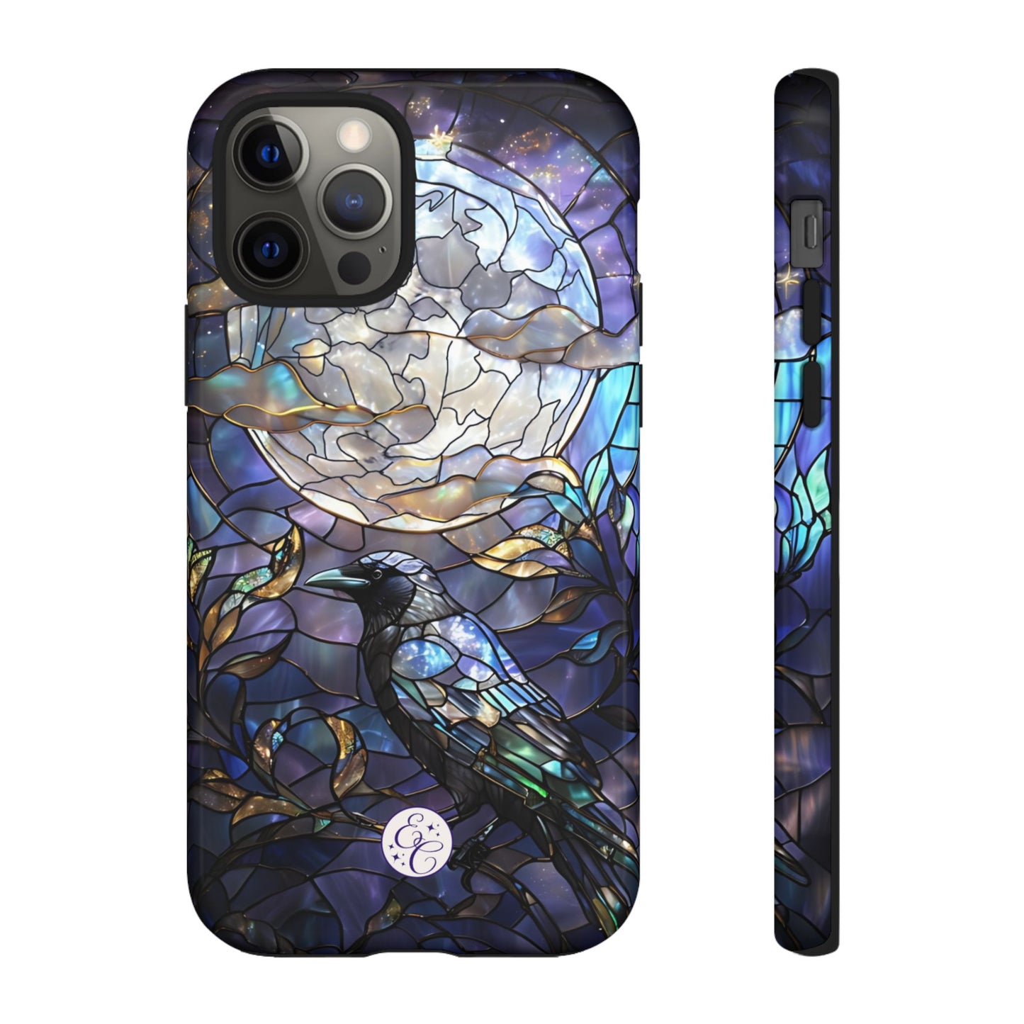 Stained Glass Raven Tough Phone Case