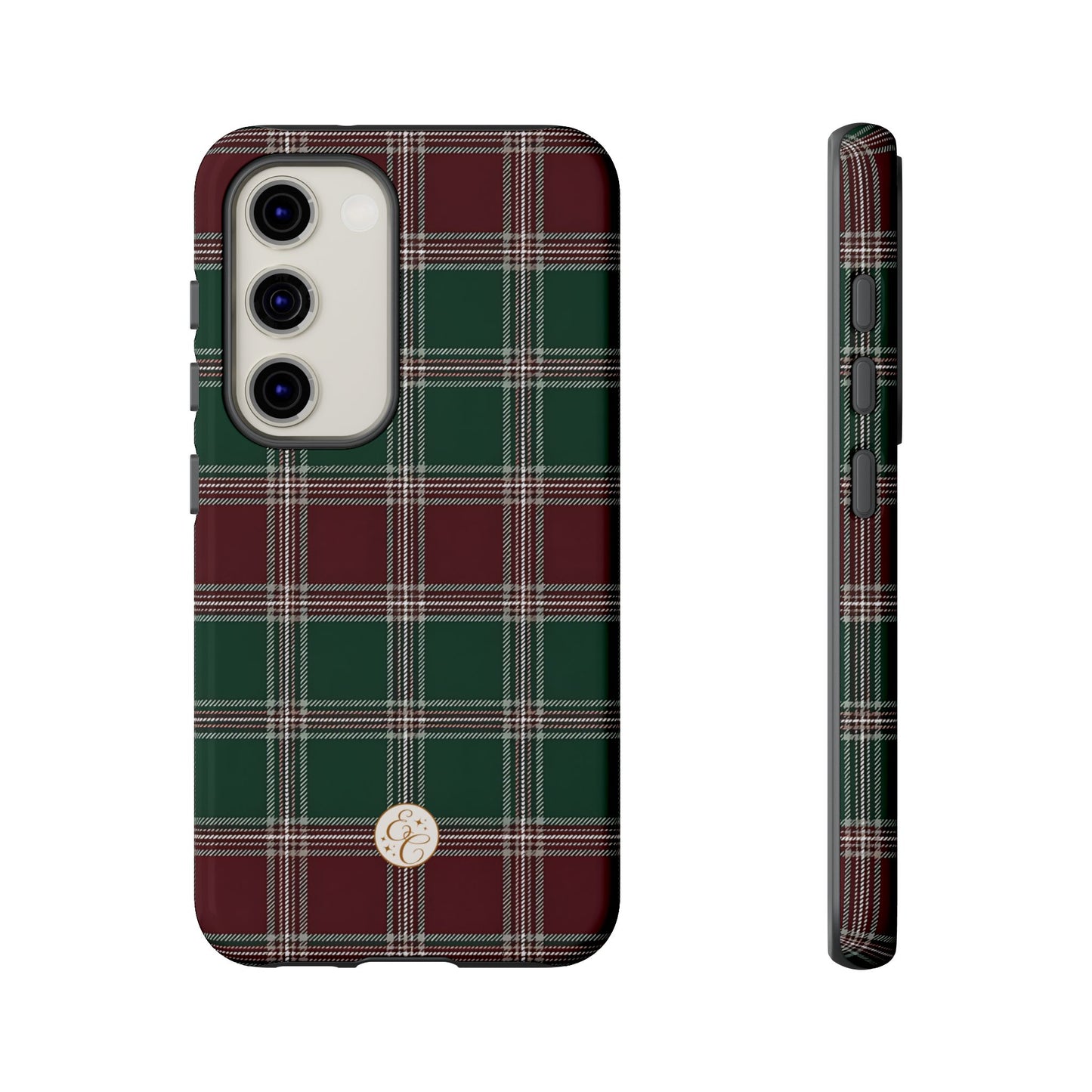 Green & Burgundy Plaid Tough Phone Case