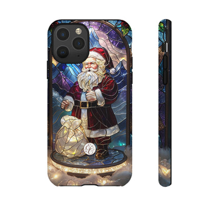 Santa Claus Stained Glass Tough Phone Case