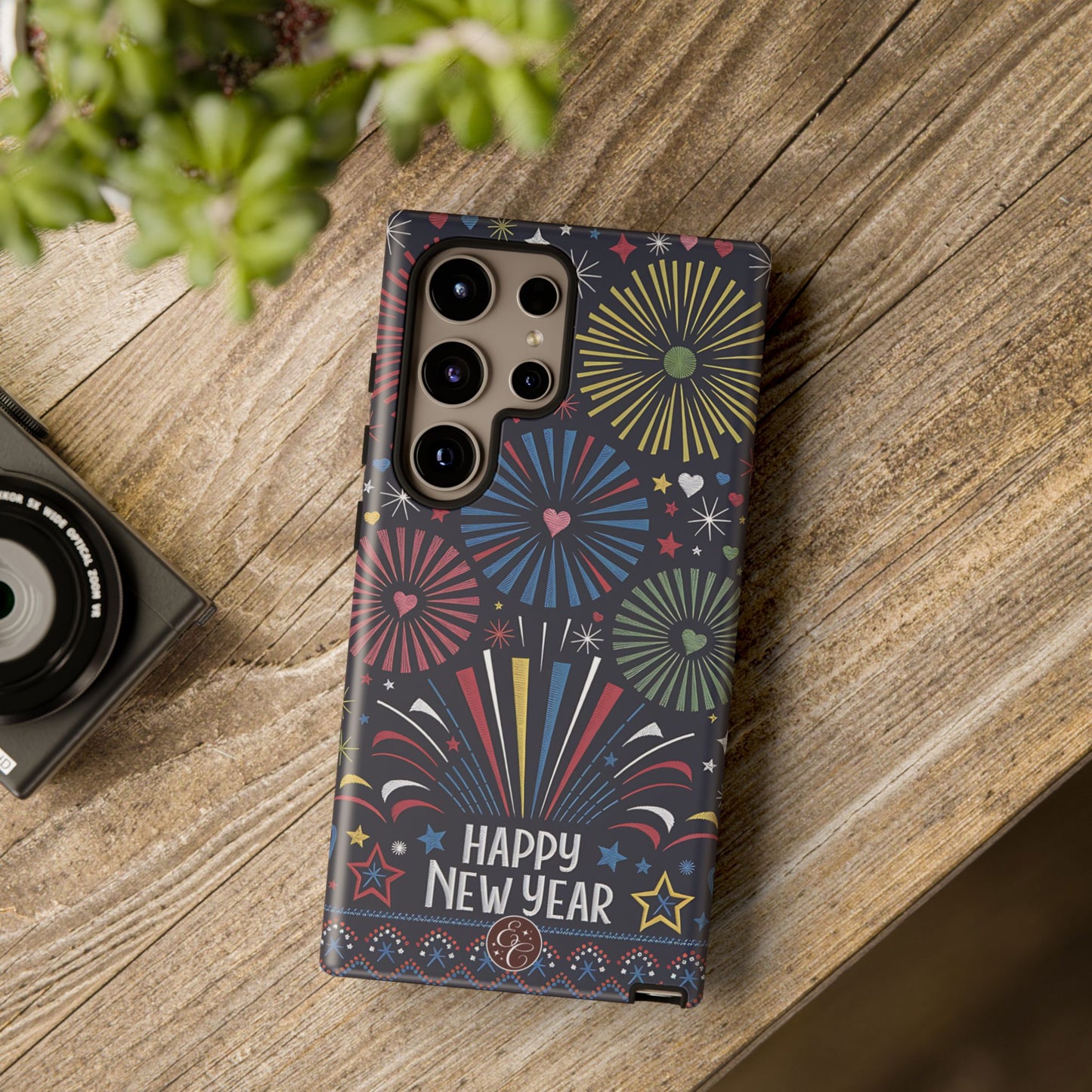 Happy New Year Fireworks Tough Phone Case