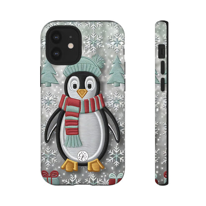 Cute Christmas Penguin Tough Phone Case