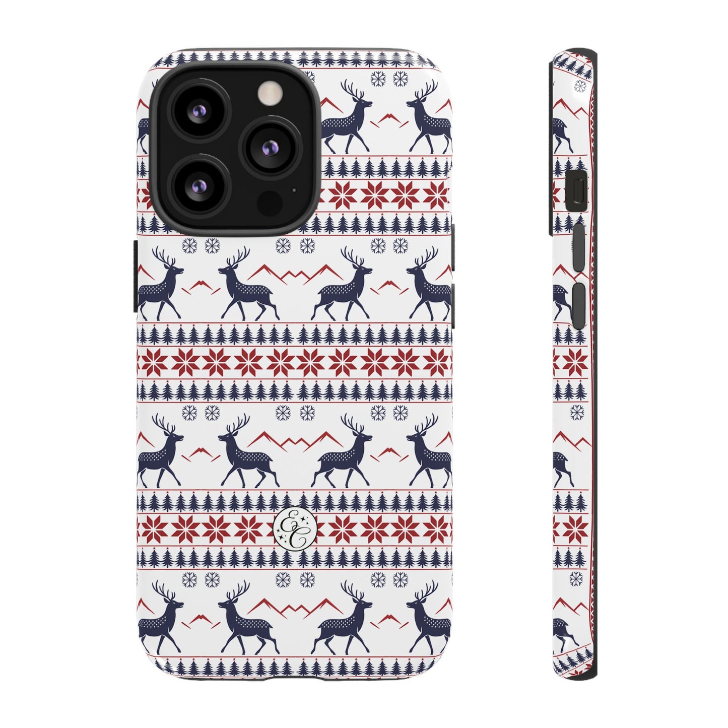 Christmas Reindeer Pattern Tough Phone Case