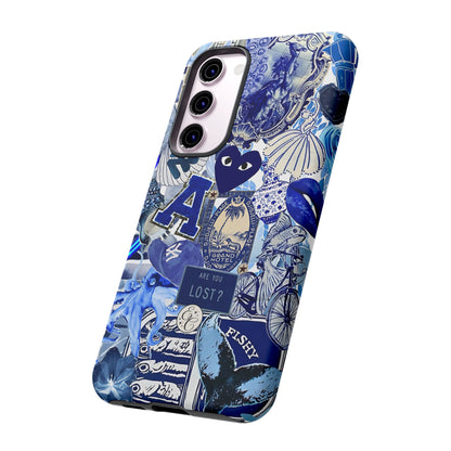 Blue Collage Tough Phone Case