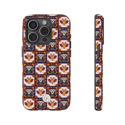 Dracula & Bat Pattern Tough Phone Case