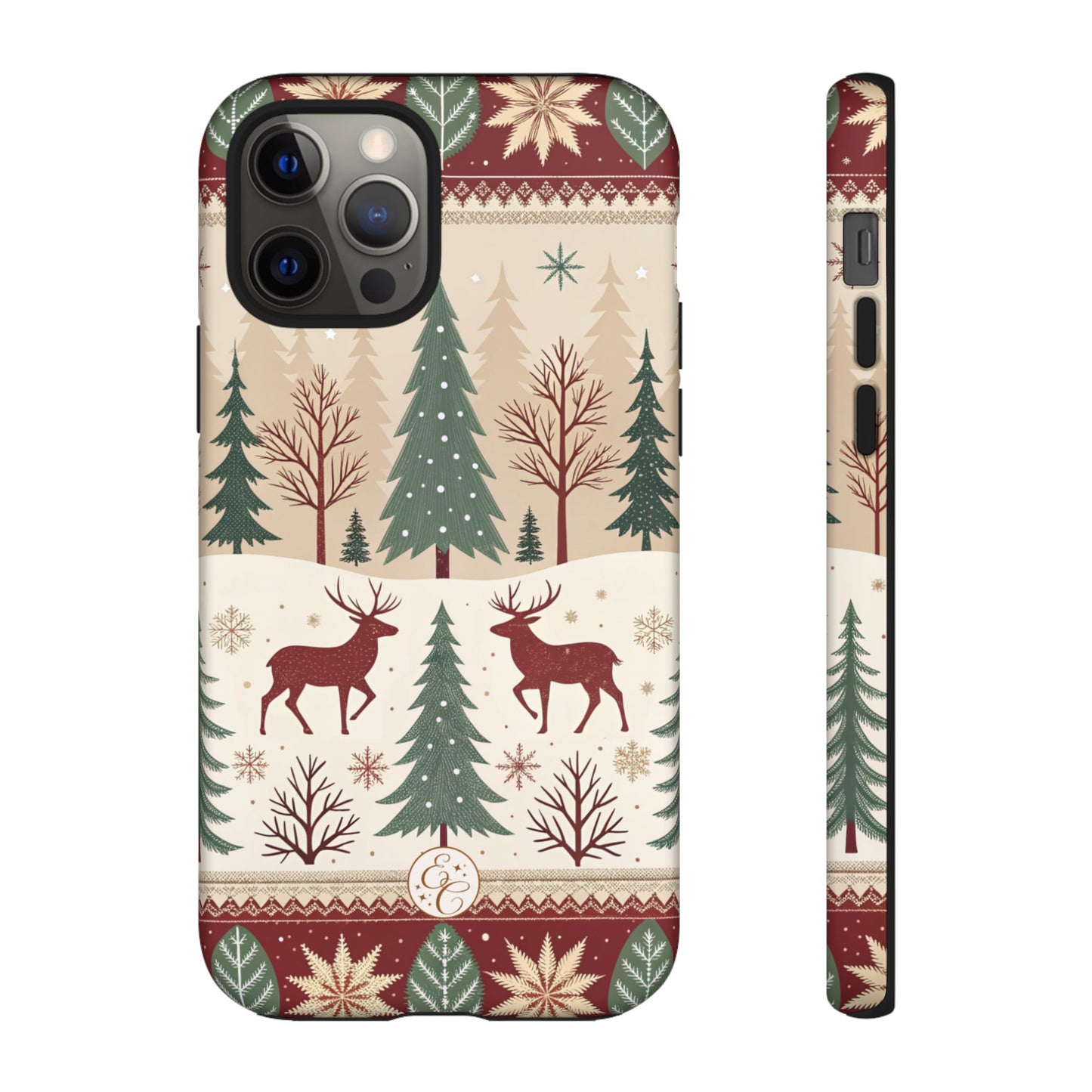 Vintage Christmas Reindeer Tough Phone Case