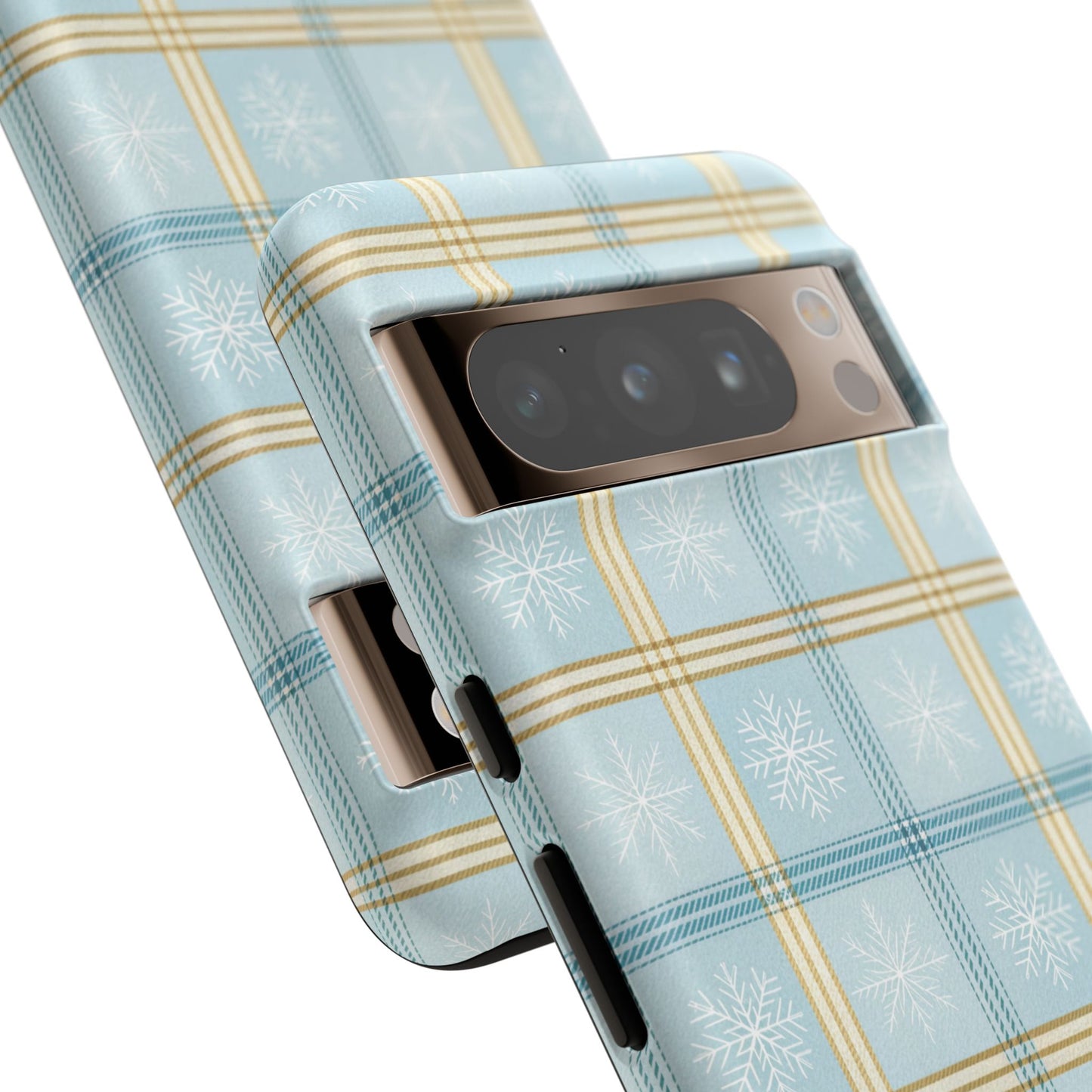 Blue Winter Plaid Tough Phone Case