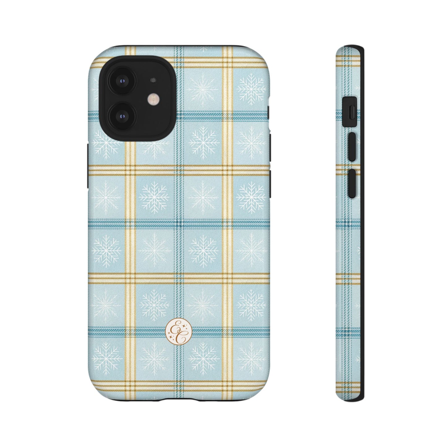 Blue Winter Plaid Tough Phone Case