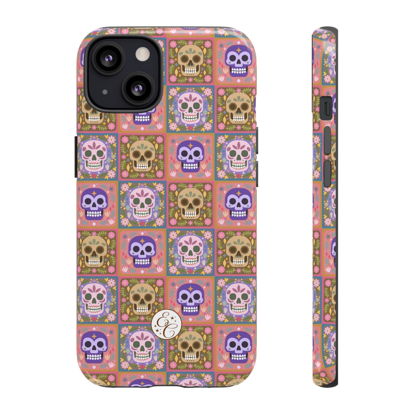 Sugar Skull Pattern Tough Phone Case