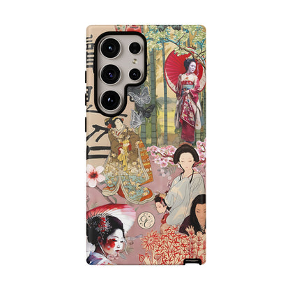 Japanese Geisha Collage Tough Phone Case