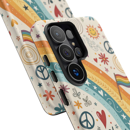 LGTBQ+ Pride Boho Doodle Tough Phone Case