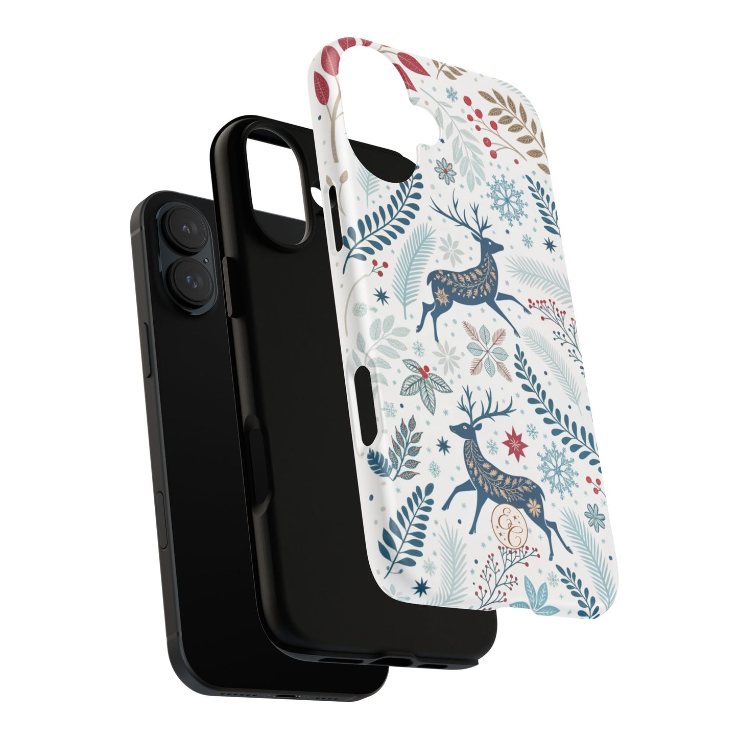 Blue Winter Deer Tough Phone Case