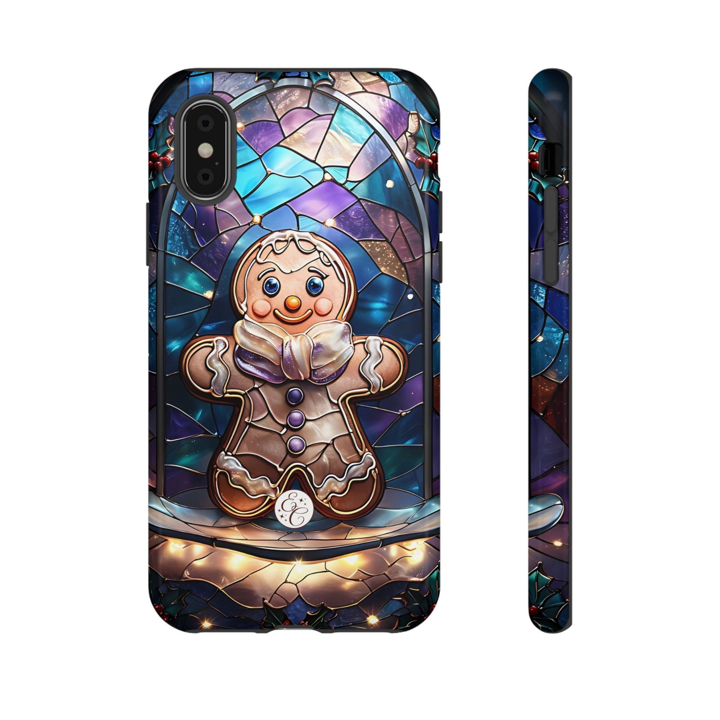 Gingerbread Man Stained Glass Tough Phone Case