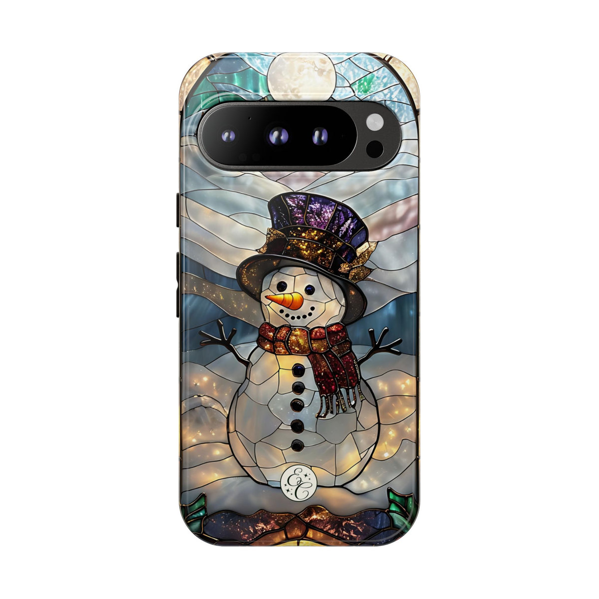 Snowman Stained Glass Phone Case