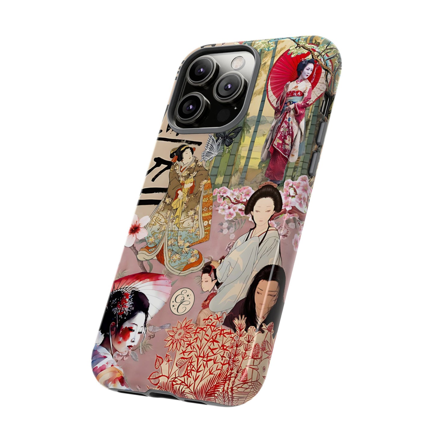 Japanese Geisha Collage Tough Phone Case