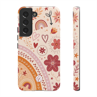 Lesbian Boho Doodle Tough Phone Case