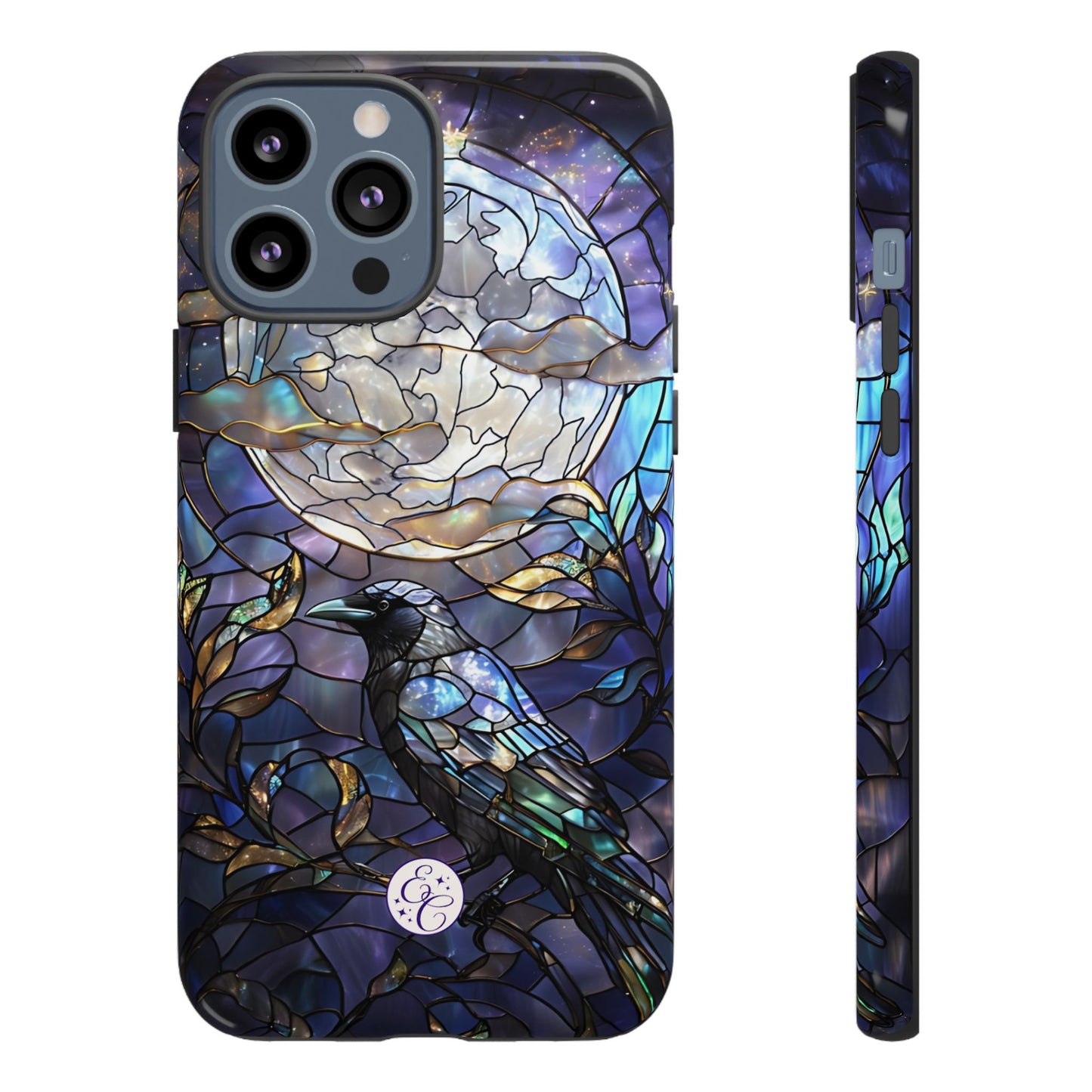 Stained Glass Raven Tough Phone Case