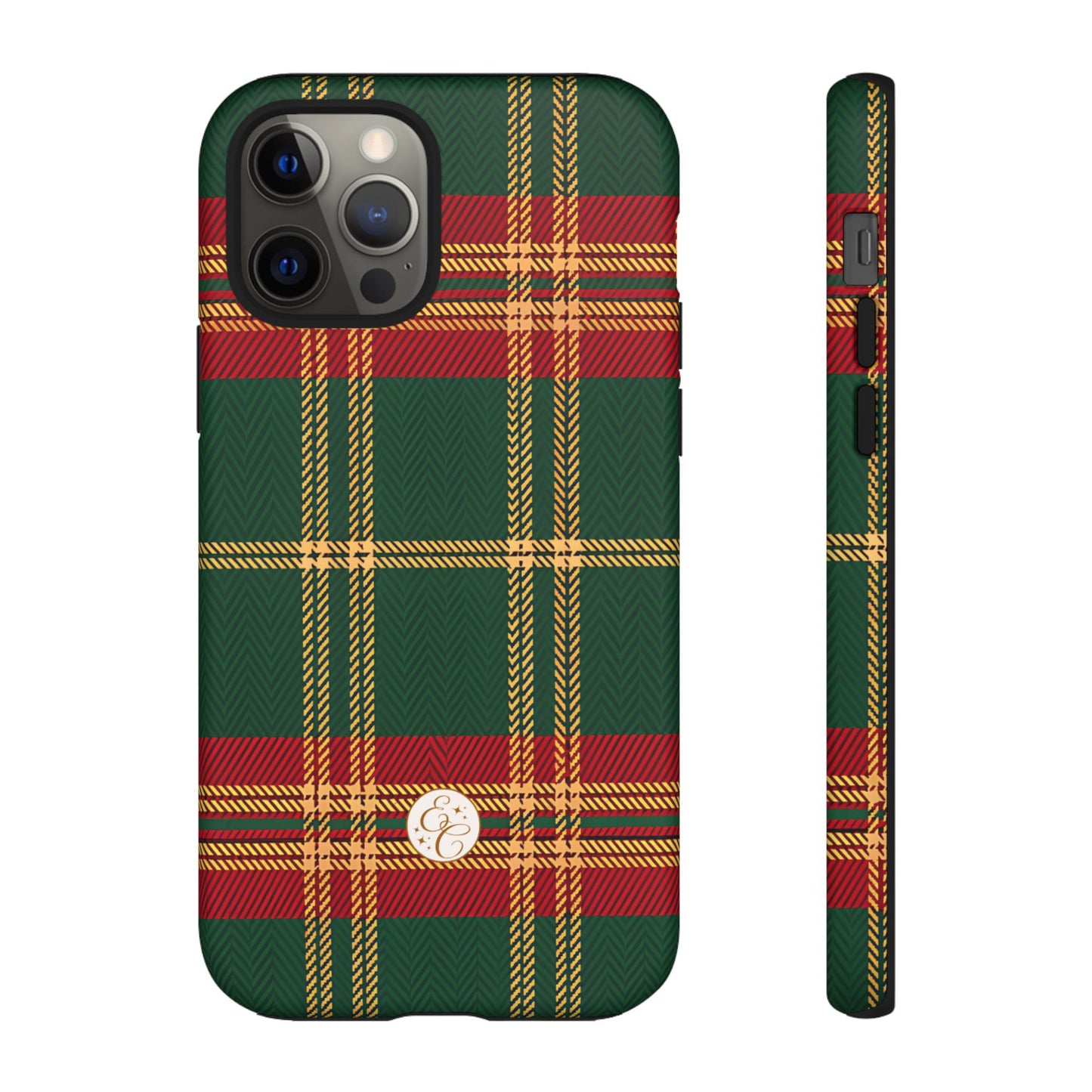 Green Red & Gold Plaid Tough Phone Case