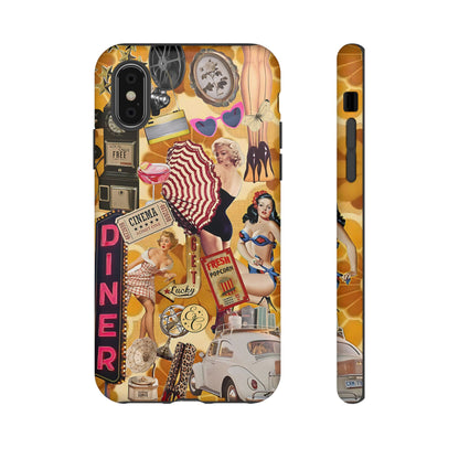 Retro Pin-up Collage Tough Phone Case